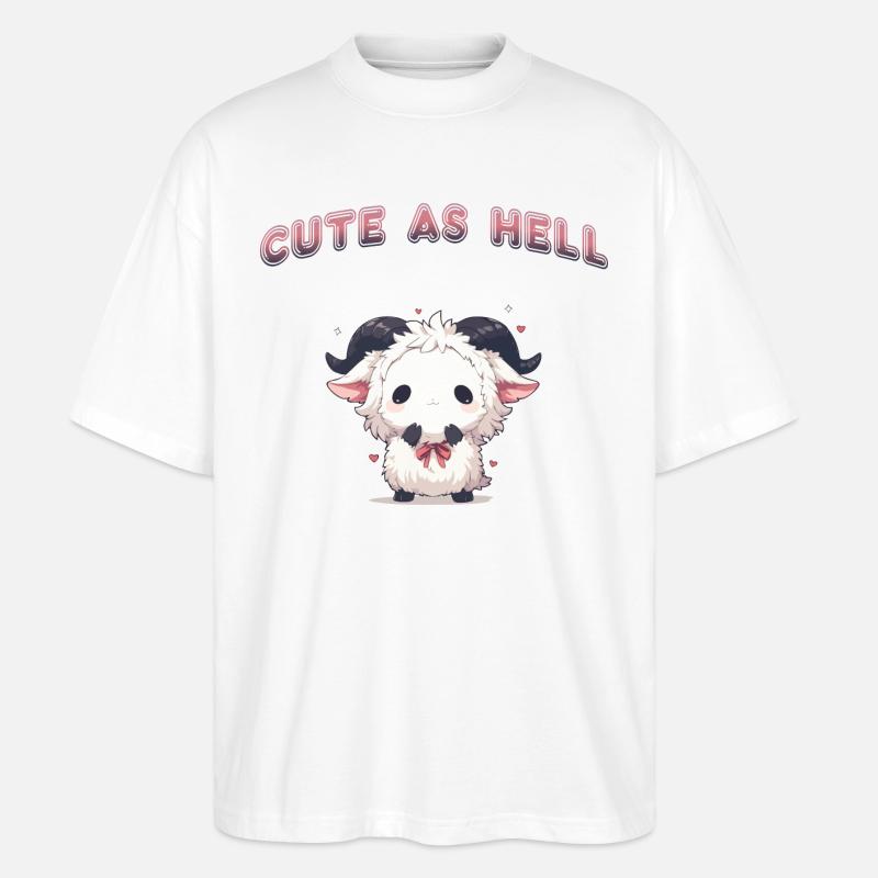 Cute As Hell - Stanley/Stella Oversized Unisex Bio T-Shirt Blaster 2.0 - Weiß