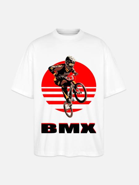 BMX Bike - Stanley/Stella Oversized Unisex Organic T-shirt Blaster 2.0 - white