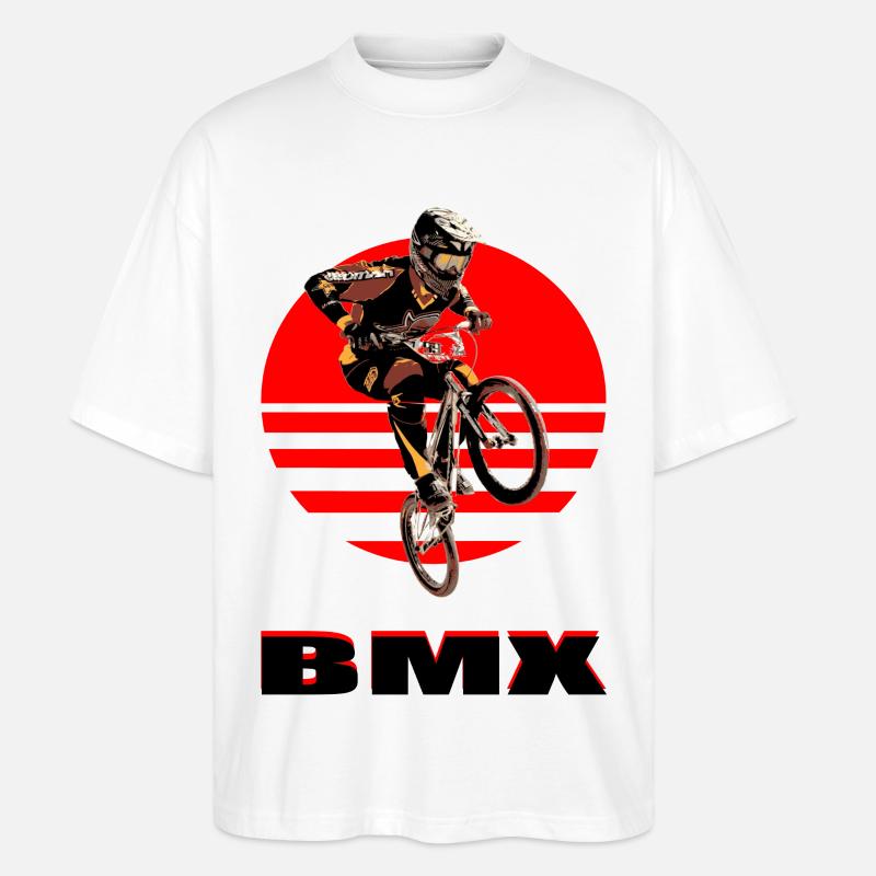 BMX Bike - Stanley/Stella Oversized Unisex Organic T-shirt Blaster 2.0 - white