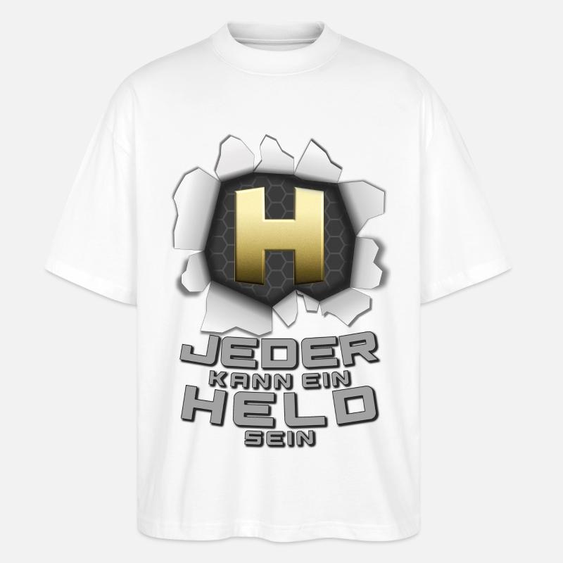 Jeder kann ein Held sein - Stanley/Stella Oversized Unisex Bio T-Shirt Blaster 2.0 - Weiß