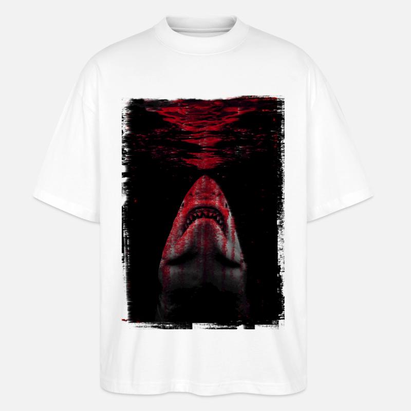 Der Hai - Stanley/Stella Oversized Unisex Bio T-Shirt Blaster 2.0 - Weiß