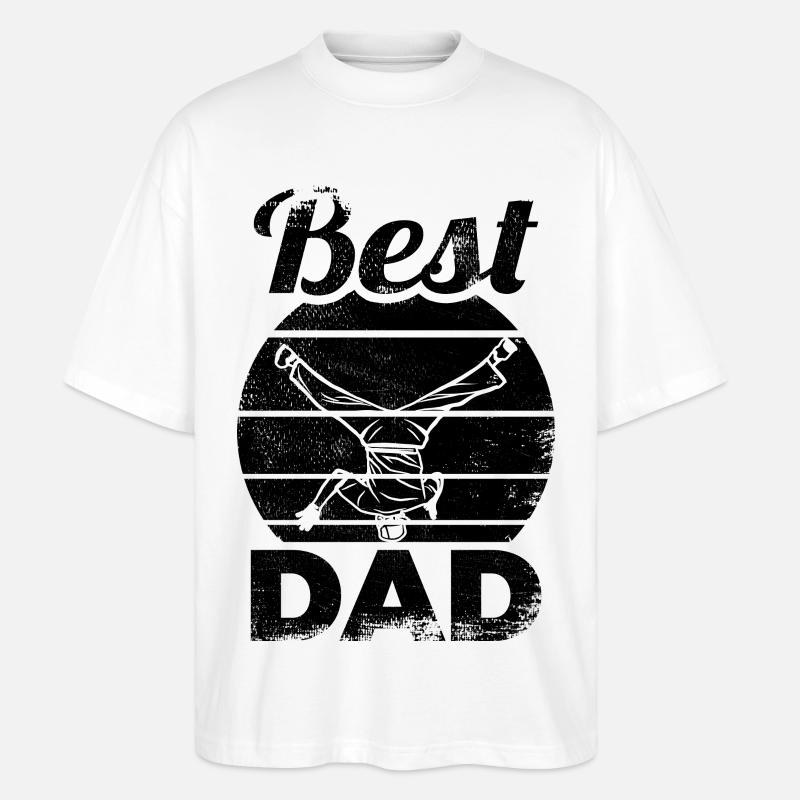 Bester Breakdance Dad - Stanley/Stella Oversized Unisex Bio T-Shirt Blaster 2.0 - Weiß