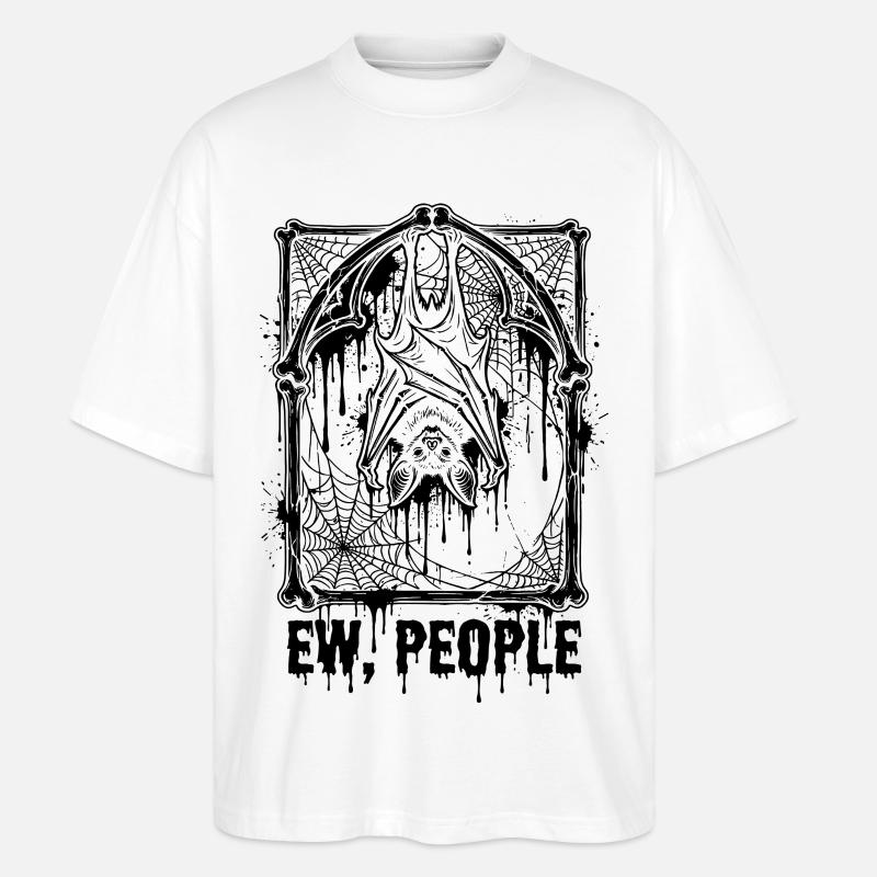 Ew People Fledermaus Gothic - Stanley/Stella Oversized Unisex Bio T-Shirt Blaster 2.0 - Weiß