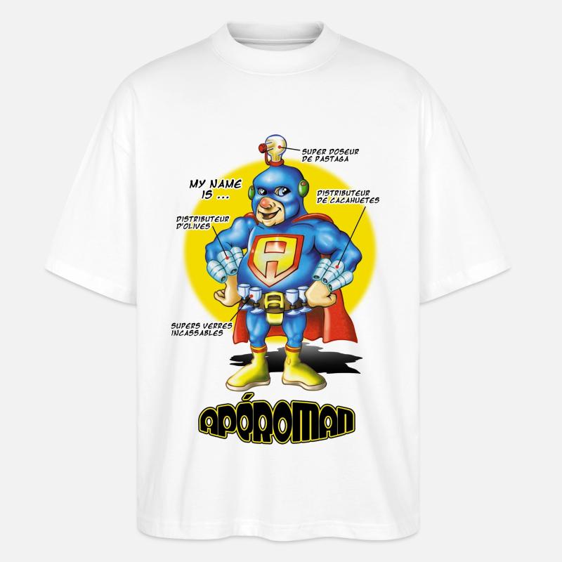apéroman - Stanley/Stella Oversized Unisex Bio T-Shirt Blaster 2.0 - Weiß