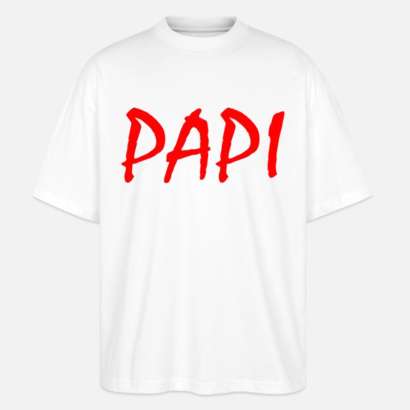 Papi - Stanley/Stella Oversized Unisex Bio T-Shirt Blaster 2.0 - Weiß