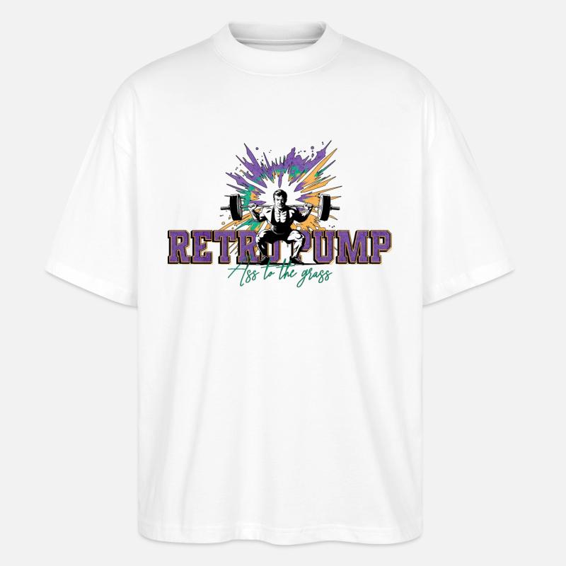 Retro Pump - Stanley/Stella Oversized Unisex Bio T-Shirt Blaster 2.0 - Weiß