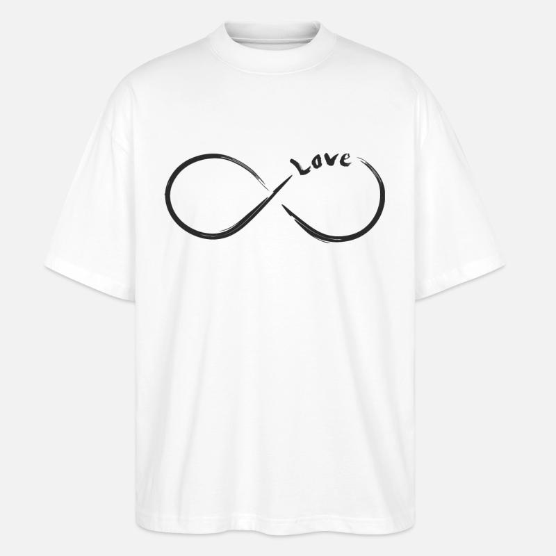 Unendlichkeit Love - Stanley/Stella Oversized Unisex Bio T-Shirt Blaster 2.0 - Weiß