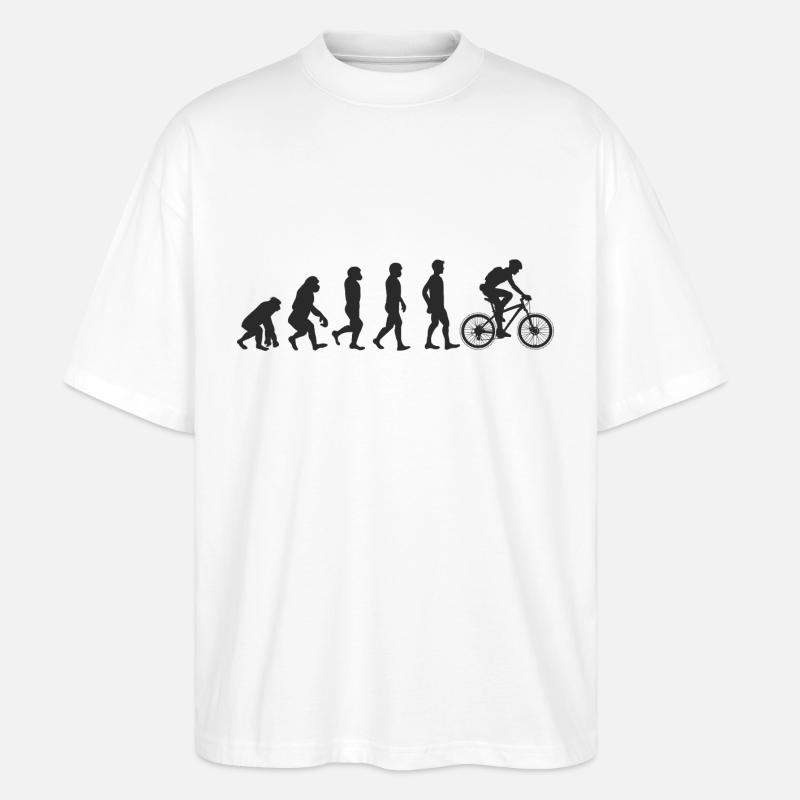 Evolution Bicycle - Stanley/Stella Oversized Unisex Bio T-Shirt Blaster 2.0 - Weiß