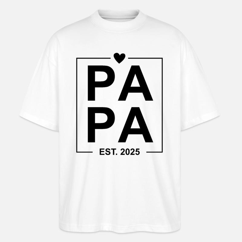 Papa Est 2025 - T-shirt bio Blaster 2.0 coupe oversize Stanley/Stella Unisexe - blanc