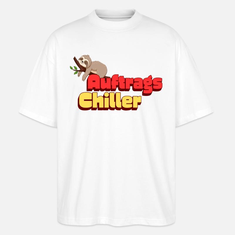 Auftragschiller Sloth - Stanley/Stella Oversized Unisex Bio T-Shirt Blaster 2.0 - Weiß