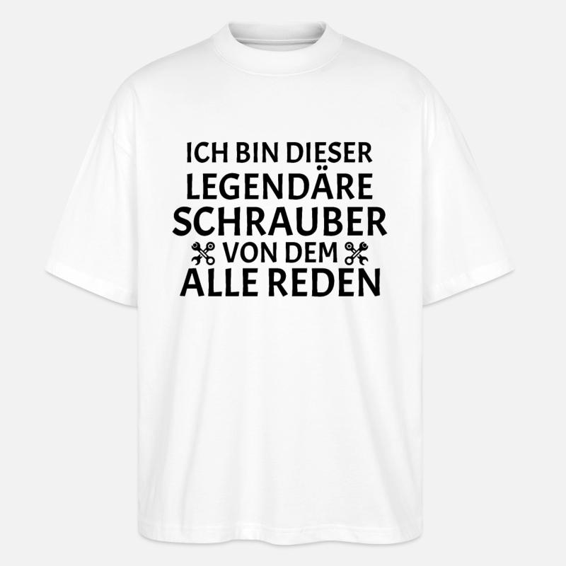 Legenden-Schrauber - Stanley/Stella Oversized Unisex Bio T-Shirt Blaster 2.0 - Weiß