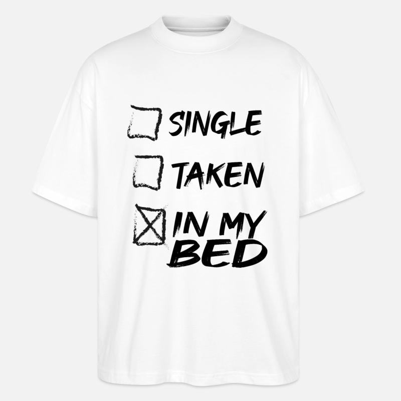 Dans mon lit - T-shirt bio Blaster 2.0 coupe oversize Stanley/Stella Unisexe - blanc