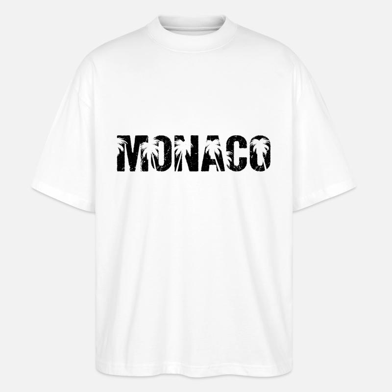 Monaco Palmen - Stanley/Stella Oversized Unisex Bio T-Shirt Blaster 2.0 - Weiß