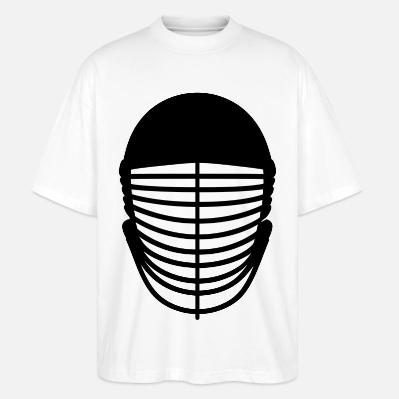 Fechtmaske - Stanley/Stella Oversized Unisex Bio T-Shirt Blaster 2.0 - Weiß