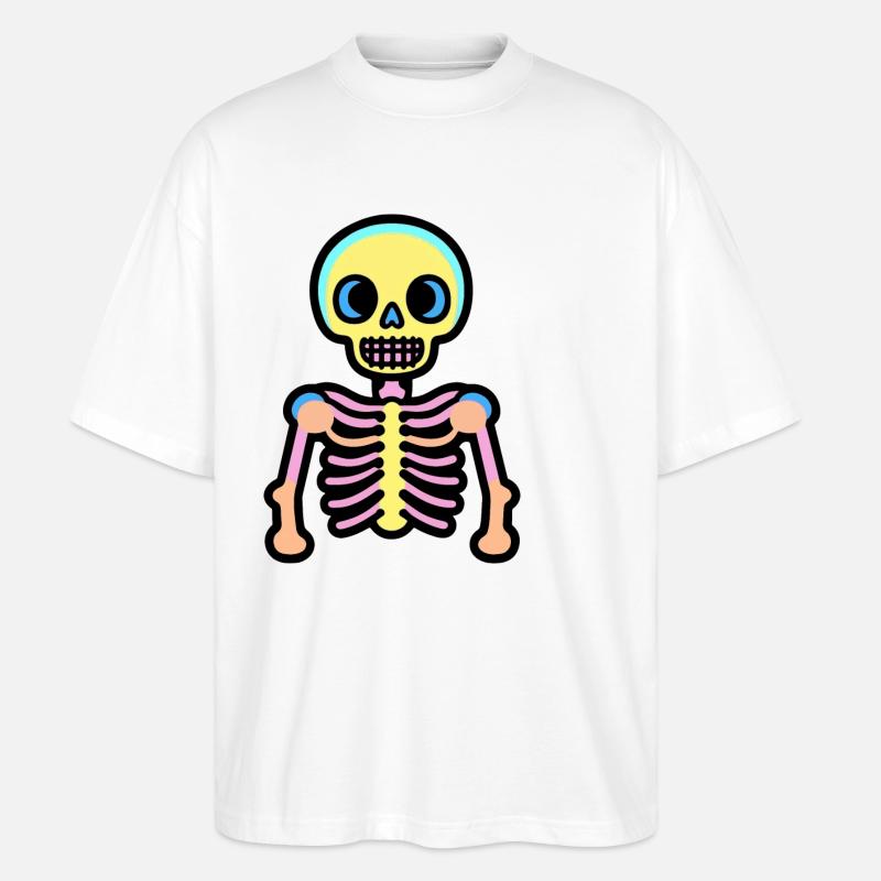 Skelett Halloween - Stanley/Stella Oversized Unisex Bio T-Shirt Blaster 2.0 - Weiß