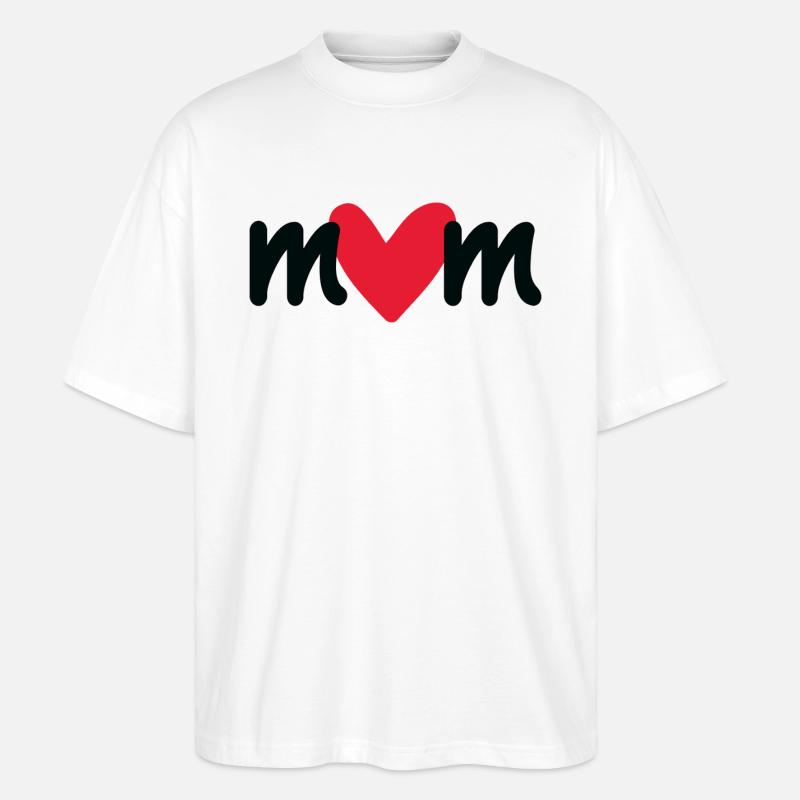 Mama-Herz - Stanley/Stella Oversized Unisex Bio T-Shirt Blaster 2.0 - Weiß