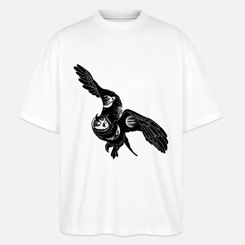Universum Eule - Stanley/Stella Oversized Unisex Bio T-Shirt Blaster 2.0 - Weiß