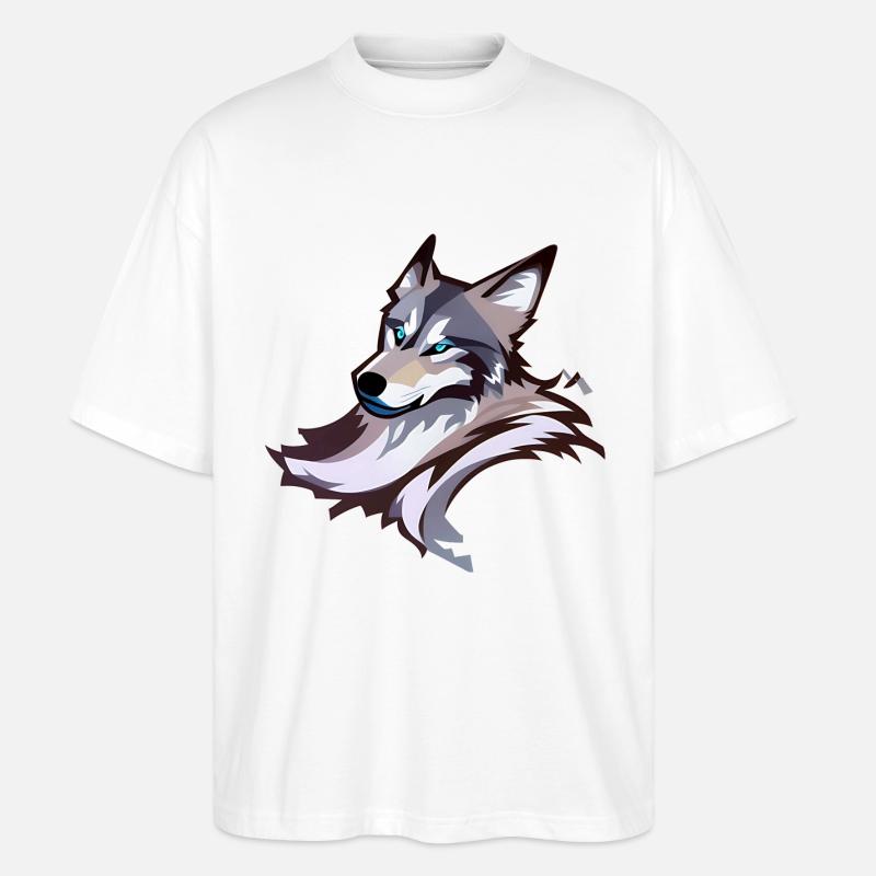 Wolf - Stanley/Stella Oversized Unisex Bio T-Shirt Blaster 2.0 - Weiß