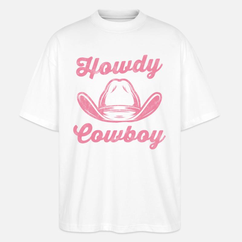 Hallo Cowboy - Stanley/Stella Oversized Unisex Bio T-Shirt Blaster 2.0 - Weiß