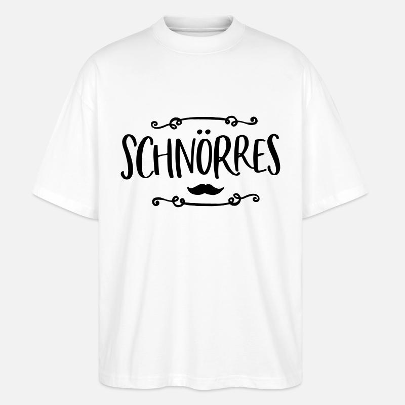 Schnörres Schnurrbart - Stanley/Stella Oversized Unisex Bio T-Shirt Blaster 2.0 - Weiß
