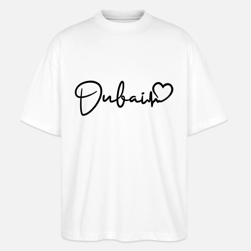 Dubai Herzschlag - Stanley/Stella Oversized Unisex Bio T-Shirt Blaster 2.0 - Weiß