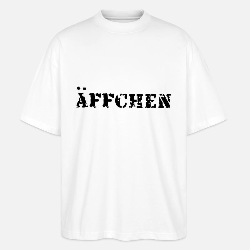 äffchen - Stanley/Stella Oversized Unisex Bio T-Shirt Blaster 2.0 - Weiß
