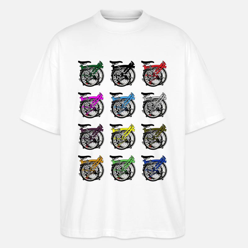 Brompton Bicycle Gefaltete - Stanley/Stella Oversized Unisex Bio T-Shirt Blaster 2.0 - Weiß