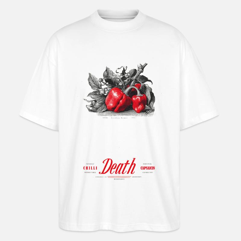 Death by Chilli - Stanley/Stella Oversized Unisex Bio T-Shirt Blaster 2.0 - Weiß