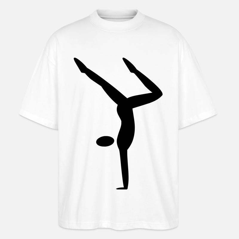 Appui tendu renversé - T-shirt bio Blaster 2.0 coupe oversize Stanley/Stella Unisexe - blanc
