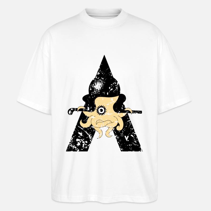 Clockwork Octopus - T-shirt bio Blaster 2.0 coupe oversize Stanley/Stella Unisexe - blanc