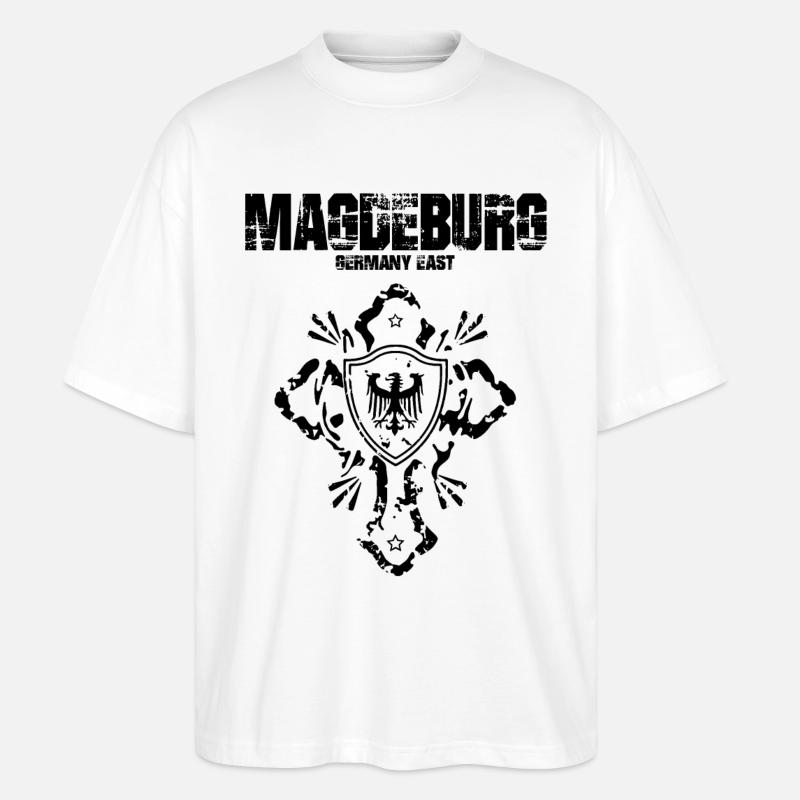 Magdeburg - Stanley/Stella Oversized Unisex Bio T-Shirt Blaster 2.0 - Weiß
