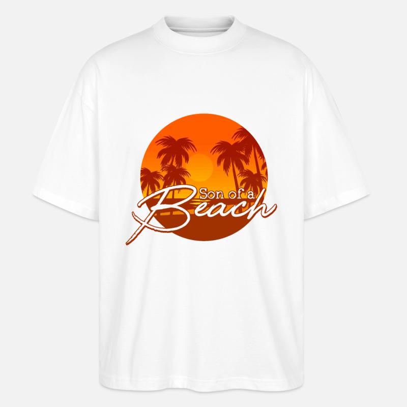 Fils d'une plage - T-shirt bio Blaster 2.0 coupe oversize Stanley/Stella Unisexe - blanc