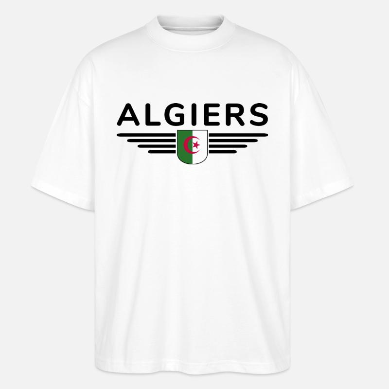 Alger Design – Capitale de l’Algérie - T-shirt bio Blaster 2.0 coupe oversize Stanley/Stella Unisexe - blanc