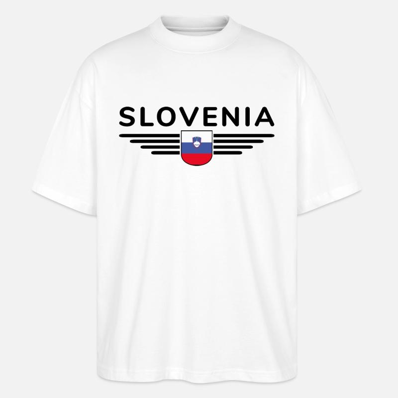 Stylisches Slowenien Design - Stanley/Stella Oversized Unisex Bio T-Shirt Blaster 2.0 - Weiß