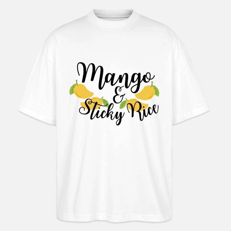 Mangue et riz gluant - T-shirt bio Blaster 2.0 coupe oversize Stanley/Stella Unisexe - blanc