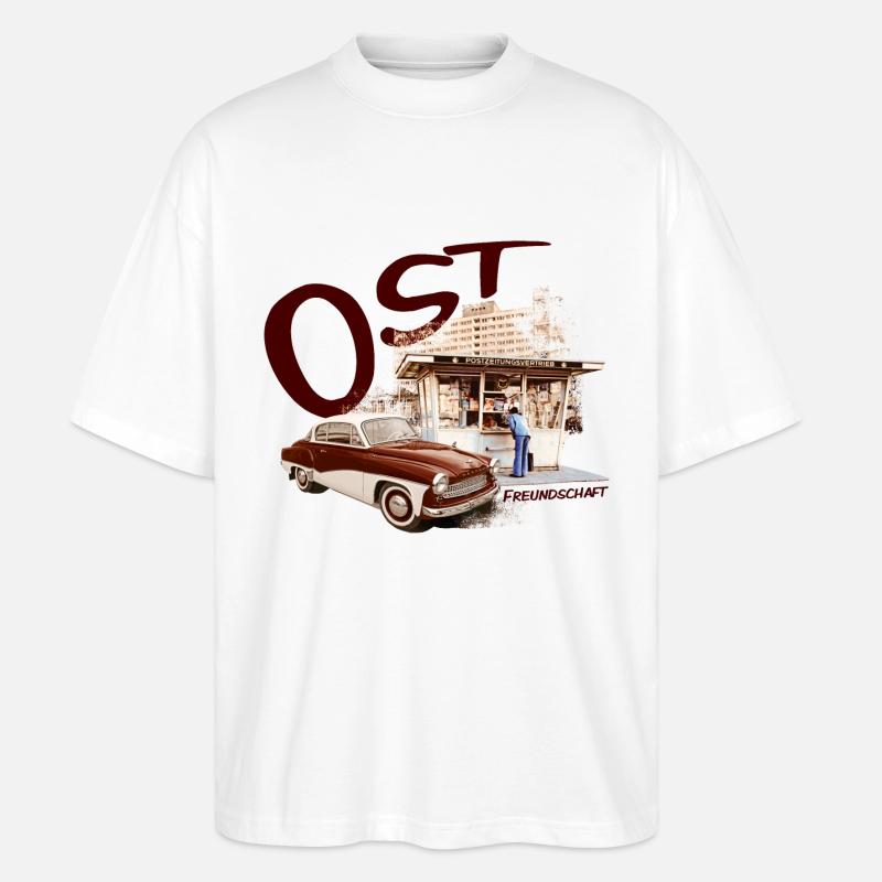 ostfreundschaft ddr - Stanley/Stella Oversized Unisex Bio T-Shirt Blaster 2.0 - Weiß