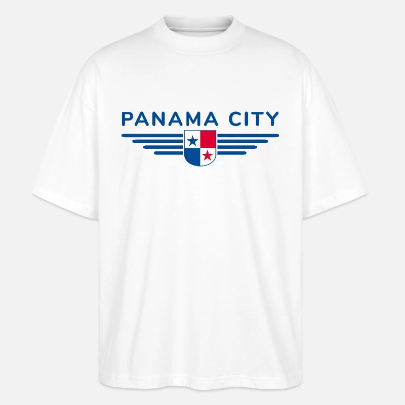 Conception de t-shirt Panama City - T-shirt bio Blaster 2.0 coupe oversize Stanley/Stella Unisexe - blanc