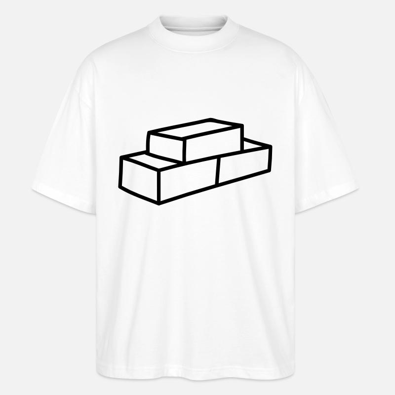 Ziegelstein - Stanley/Stella Oversized Unisex Bio T-Shirt Blaster 2.0 - Weiß