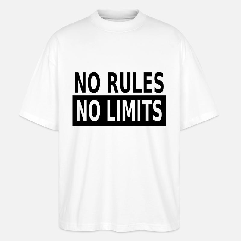 No Rules No Limits - Stanley/Stella Oversized Unisex Bio T-Shirt Blaster 2.0 - Weiß