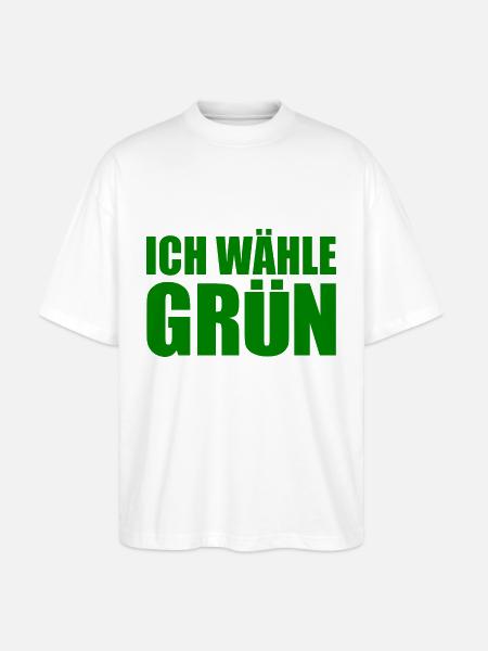I choose green - Stanley/Stella Oversized Unisex Organic T-shirt Blaster 2.0 - white
