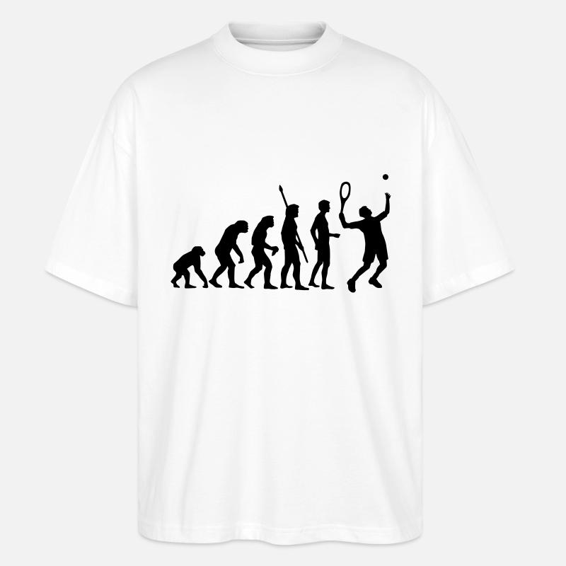evolution_tennis_b_1c - Stanley/Stella Oversized Unisex Bio T-Shirt Blaster 2.0 - Weiß