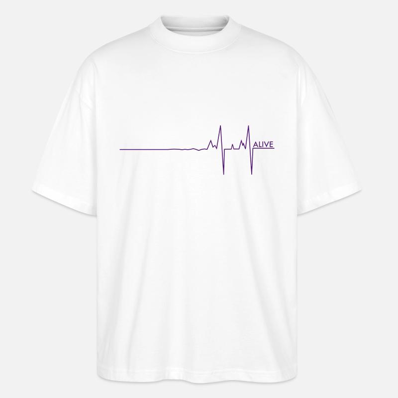 Alive pulse/UK - Stanley/Stella Oversized Unisex Bio T-Shirt Blaster 2.0 - Weiß