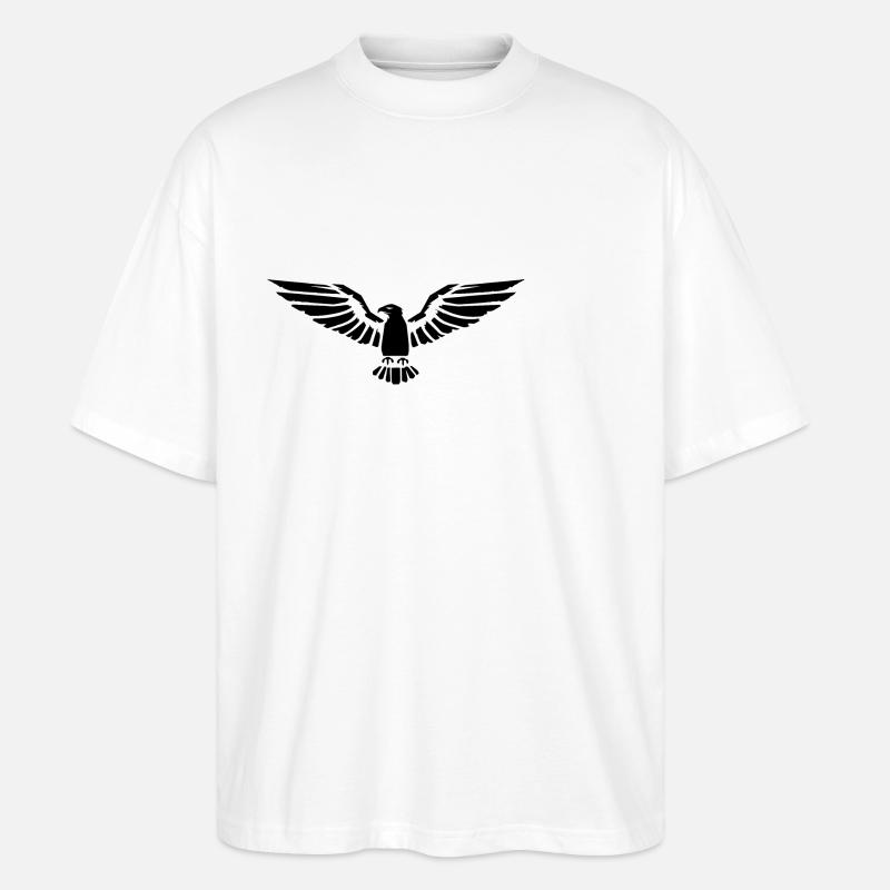 Eagle Eagle Head - Stanley/Stella Oversized Unisex Organic T-shirt Blaster 2.0 - white