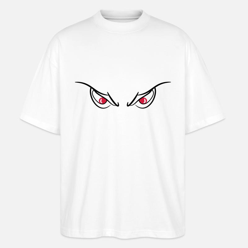 Yeux diable mal vue 2c - T-shirt bio Blaster 2.0 coupe oversize Stanley/Stella Unisexe - blanc