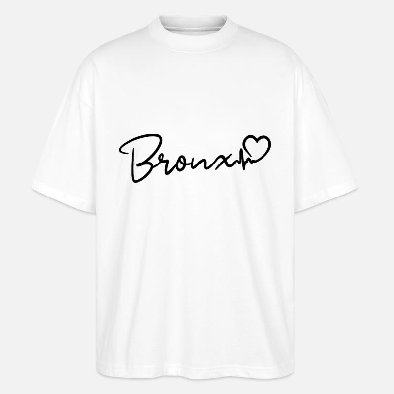 Bronx Herzschlag NYC - Stanley/Stella Oversized Unisex Bio T-Shirt Blaster 2.0 - Weiß