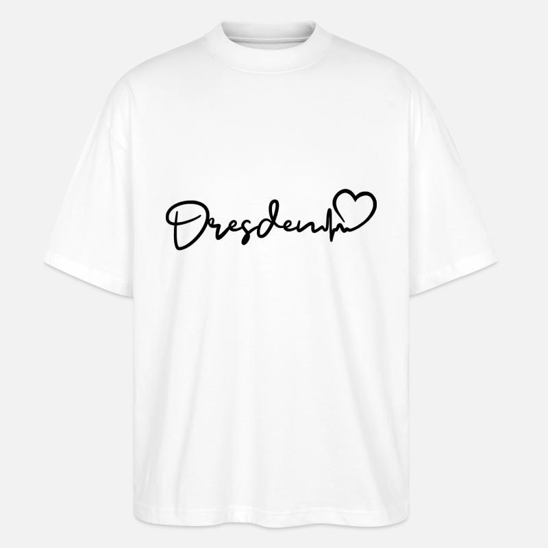 Dresden Herzschlag Dresden - Stanley/Stella Oversized Unisex Bio T-Shirt Blaster 2.0 - Weiß