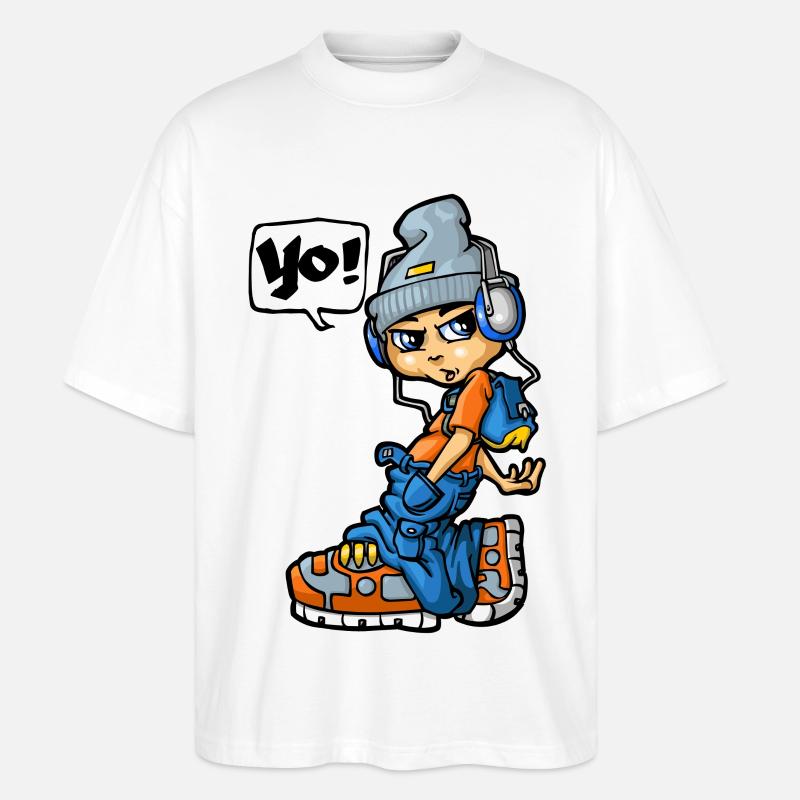 Boy saying Yo - Stanley/Stella Oversized Unisex Bio T-Shirt Blaster 2.0 - Weiß