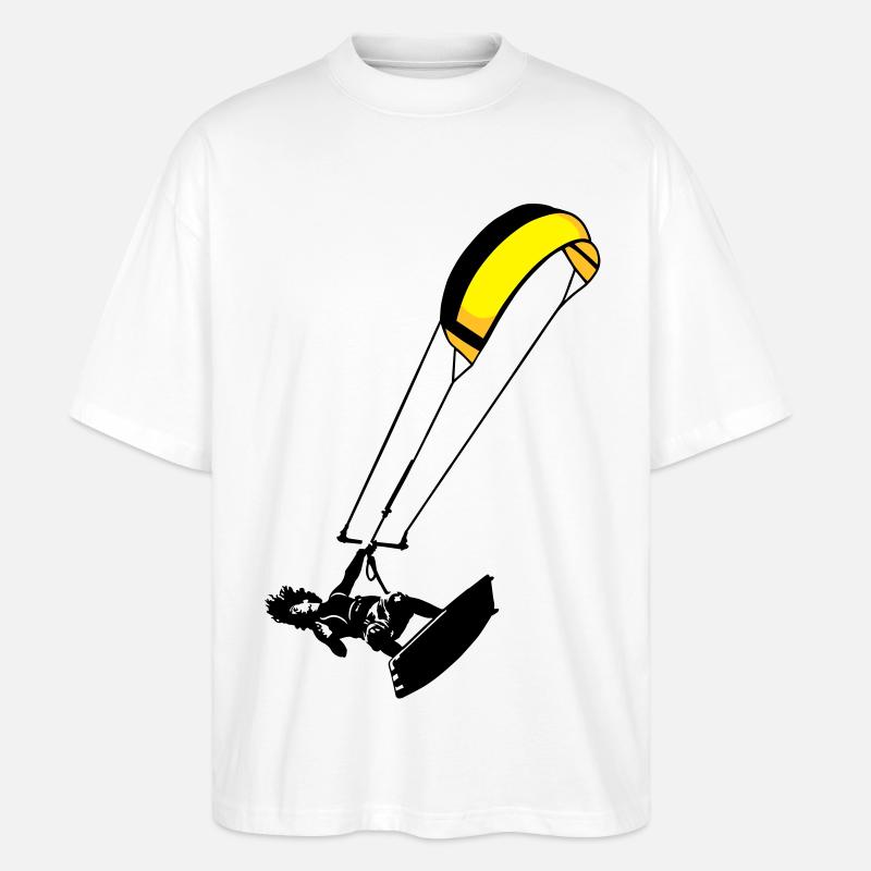 Kitesurfeur flex - T-shirt bio Blaster 2.0 coupe oversize Stanley/Stella Unisexe - blanc