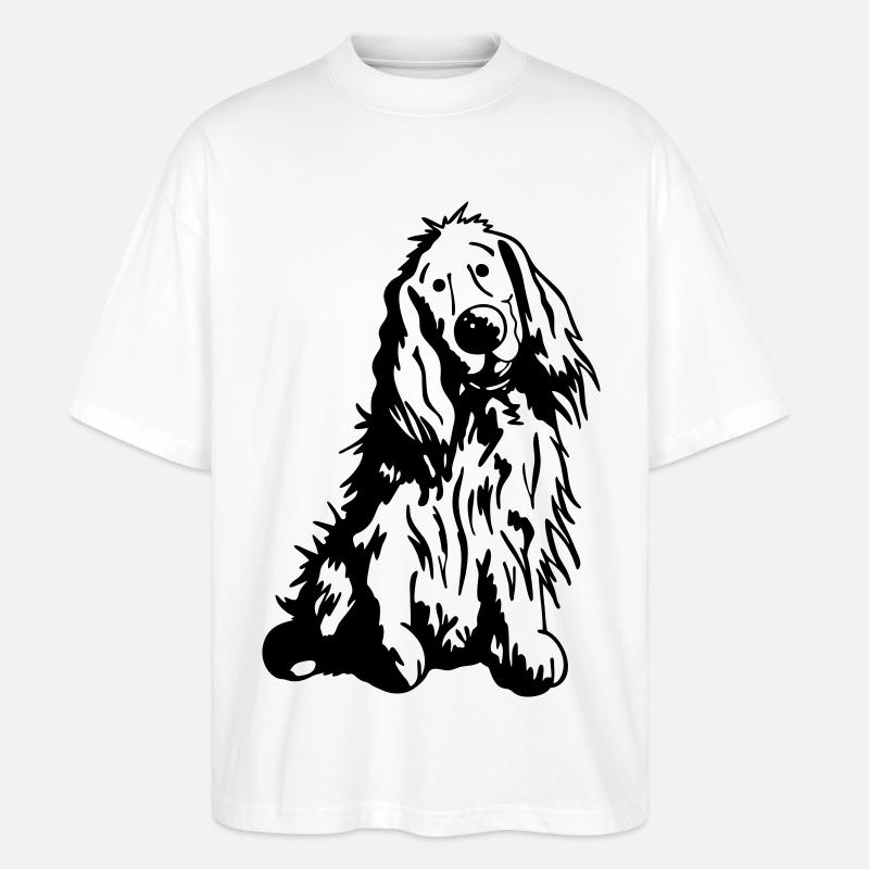 Verträumter Cocker Spaniel - Stanley/Stella Oversized Unisex Bio T-Shirt Blaster 2.0 - Weiß