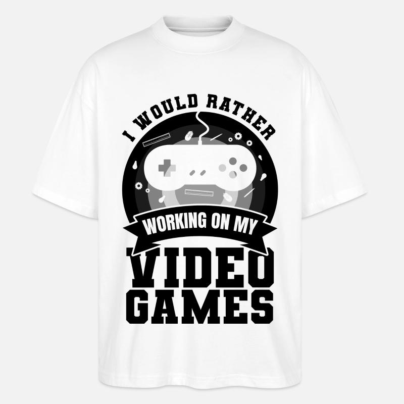 Game Dev - Stanley/Stella Oversized Unisex Organic T-shirt Blaster 2.0 - white